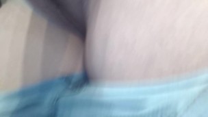 Peeing on dildo and in pants