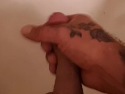 Solo male cum shot