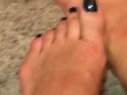 Clip of my pretty feet with a fresh pedicure