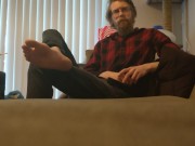 I sit down on the couch and watch you masturbate then I get up and leave