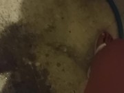 Garage floor piss