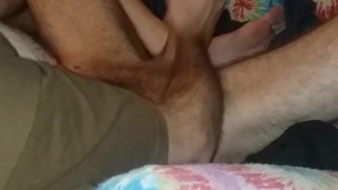 Big cock jacked off and big feet played with. Creamy cum. Hot n horny!