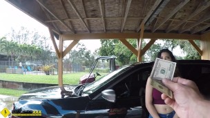 Roadside - Gabriela Lopez gets fucked after her mechanic fixes her car