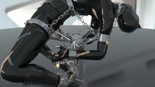 Catwoman latex suit with tight metal bondage [3DViewer Promo]