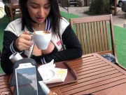 Public female orgasm interactive toy beautiful face agony torture 11/16