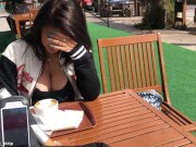 Public female orgasm interactive toy beautiful face agony torture 14/16