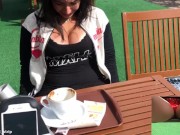 Public female orgasm interactive toy beautiful face agony torture 15/16