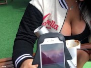 Public female orgasm interactive toy beautiful face agony torture 8/16