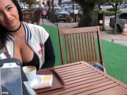 Public female orgasm interactive toy beautiful face agony torture 9/16