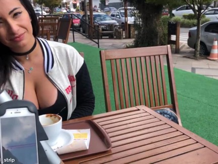 Public female orgasm interactive toy beautiful face agony torture