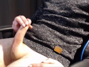 Cumming on my pullover with slow motion cumshot