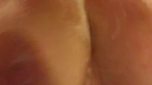 Shower time boob play