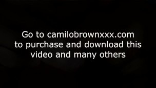 Jerking off Shooting my cum in my own mouth - Camilo Brown
