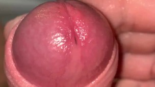Super close up cumshot