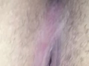 Pushing bullet out my tight pussy
