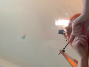 Redhead Beauty Milf Big Tits PAWG Fucking on Glass Table Bouncing Boobs 1/16