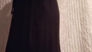 Boy wears a Black Skirt