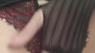 Sexy Burnett milf teases
