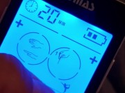 First day with Electro stimulation, unstoppable cumshot