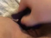 Bbw pounding myself with purple dildo. Cheeky squirt