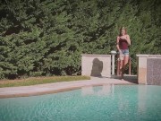 Sizzling hot masturbation solo shows Tiffany Tatum licking ice off her toes