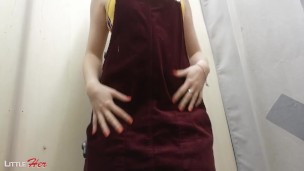 Shy Teen Gets Naughty And Masturbates In Changing Room Over Panties