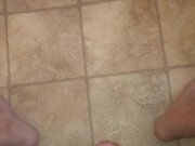 Jerking in the bathroom