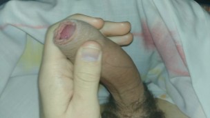 Moaning first foreskin pulling out