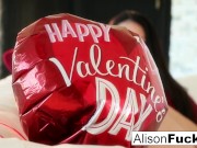 Alison Tyler celees Valentine's Day by masturbating