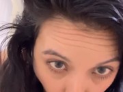 POV blow job with dildo