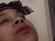 Smoking with RED LIPS ( yes I argued with my ex)