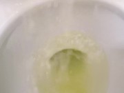 Messy toilet piss spray