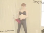 Tight shiny leather pants ass tease pawg leggings booty shaking 4/16