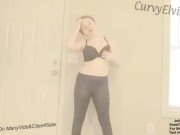 Tight shiny leather pants ass tease pawg leggings booty shaking 5/16