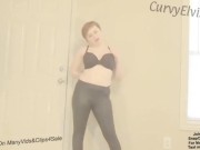 Tight shiny leather pants ass tease pawg leggings booty shaking 6/16