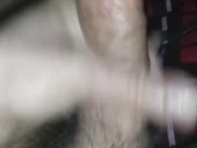 Stroking a nice hard cock