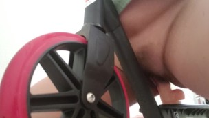 Riding my scooter