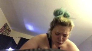 Teen fucks hard cock and screams