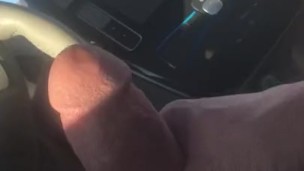Jerking off in a shopping center parking lot broad daylight. white cock