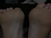 Beautiful white girl feet
