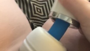 Hot magic wand masturbation