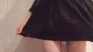 boy Wearing a BLACK LACE dressing for User "Xavier..."