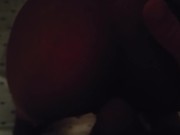 Creamy black pussy cums on big white dick 1/16