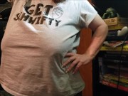 BBW Milf Marie flashing Braless