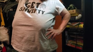BBW Milf Marie flashing Braless