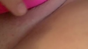Playing with my favourite pink toy