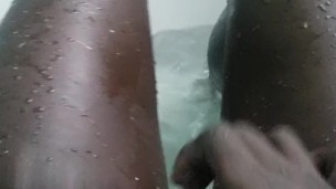 Young black Twink jerk off in Bath