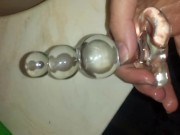 Fun with glass butt plug 6/16