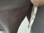 Ran outside to pee