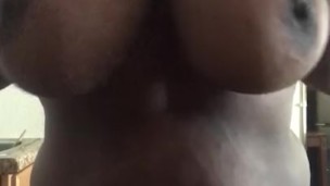 Big tit ebony bouncing